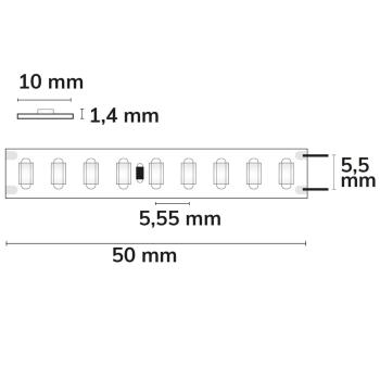 Preview: LED HEQ830 Flexband 200 lm/W, 24V DC, 9W, IP20, 3000K, 5m Rolle, 180 LED/m