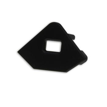 Endkappe EC97 schwarz für Profil CORNER11n mit Kabeldurchführung, 1 STK