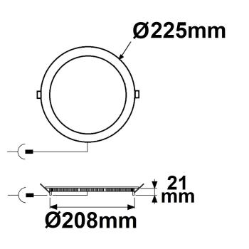 Preview: LED Downlight, 18W, rund, ultraflach, blendungsreduziert, weiß, warmweiß, dimmbar CRI90