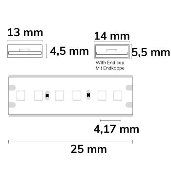 Preview: LED AQUA930 Linear Flexband, 24V DC, 10W, IP68, 3000K, 5m Rolle, 240 LED/m