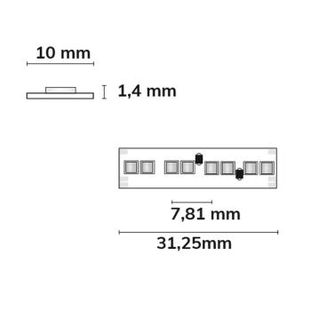 Preview: LED HEQ919/940 Linear CCT Flexband, 24V DC, 7W ww + 7W kw, IP20, 5m Rolle, 256 LED/m
