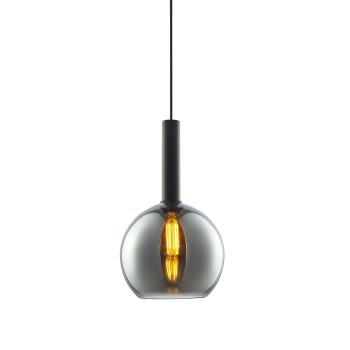Pendelleuchte, black round Glas, E27, 25cm, 50-300cm, exkl. Leuchtmittel, exkl. Baldachin