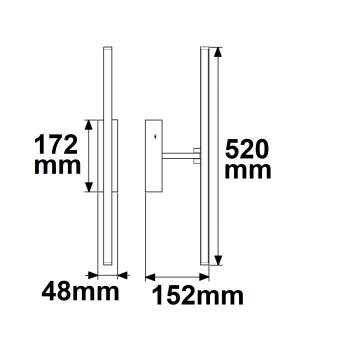 Preview: LED Spiegel- und Bilderleuchte schwenkbar, 520mm, 12W, weiß, ColorSwitch 2700|3000|4000K