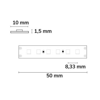 Preview: LED CRI819/840 CCT Flexband, 24V DC, 10W ww | 10W nw, IP20, Amber+Lime, 5m Rolle, 240 LED/m