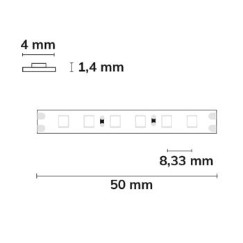 Preview: LED CRI841 Flexband, 24V DC, 15W, IP20, Lime, 4100K CRI80, 5m Rolle, 120 LED/m