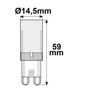 Preview: G9 COB LED 4W, warmweiß