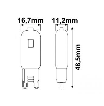 Preview: G9 LED 2W, warmweiß