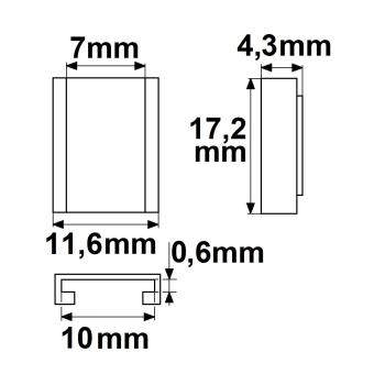Preview: Kontakt-Verbinder Universal (max. 5A) K2-310-V2 / K2-410-V2 für 3-4 pol. IP20 Stripes mit Breite10mm