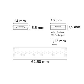 Preview: LED AQUA COB RGB+3000K Linear Flexband, 24V DC, 20W, IP68, 5m Rolle, 896 LED/m