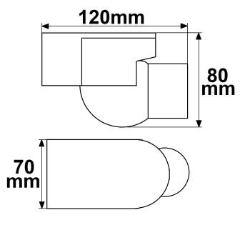 PIR Bewegungsmelder weiß, 230V, max. 4A, 180° max. 10m Detektionsradius, IP44, Aufputzmontage