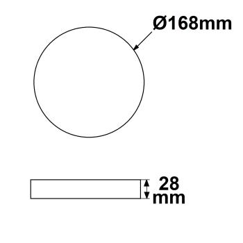 Preview: LED Umrüstplatine 168mm, 16W, mit Haltemagnet, neutralweiß