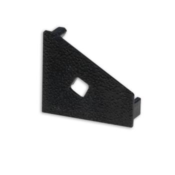 Endkappe EC111L schwarz für Profil CORNER18 mit Kabeldurchführung, links 1 STK
