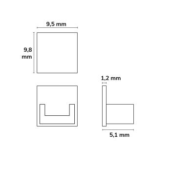 Preview: Endkappe EC218 für LED Fliesenprofil UP8