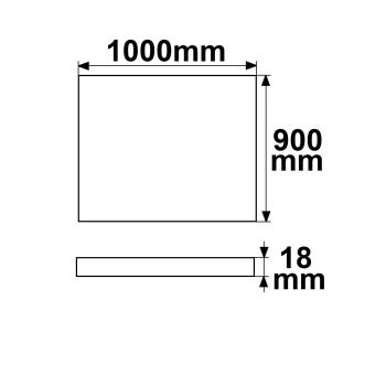 Preview: Infrarot-Panel PREMIUM Professional 905, 900x1000mm, 860W
