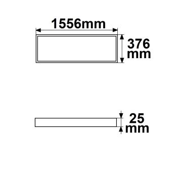 Preview: LED Leuchtrahmen H25, Innenformat 320x1500mm, 75W, weißdynamisch, CRI92