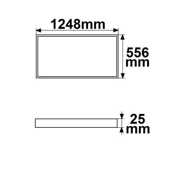 Preview: LED Leuchtrahmen H25, Innenformat 500x1192mm, 70W, weißdynamisch, CRI92