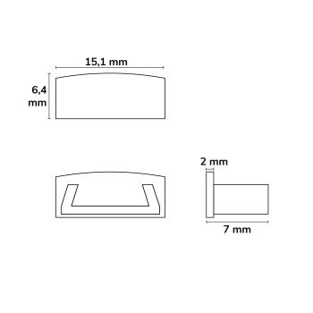 Preview: Endkappe EC223 für Profil MINI-AB V2, grau, 1 STK