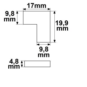 Preview: Kontakt-Eckverbinder (max. 4A) K2-28 für 2-pol. IP20 Flexstripes mit Breite 8mm