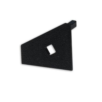 Endkappe EC111R schwarz für Profil CORNER18 mit Kabeldurchführung, rechts 1 STK