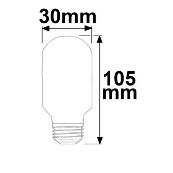 Preview: E27 T30 Filament, 8W, 360°, warmweiß, dimmbar