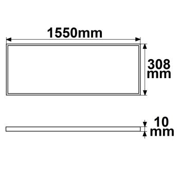 Preview: LED Panel Professional Line 308x1550mm, UGR<19 4H/8H, 36W, RAL 9016, neutralweiß, 1-10V dimmbar