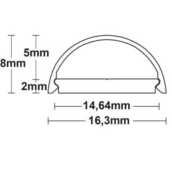 Preview: Abdeckung COVER69 opal/satiniert 85cm für T5/T8 Umrüstplatine