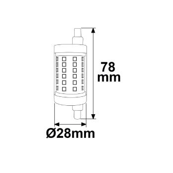 Preview: R7s LED Stab, 8W, L: 78mm, warmweiß, dimmbar