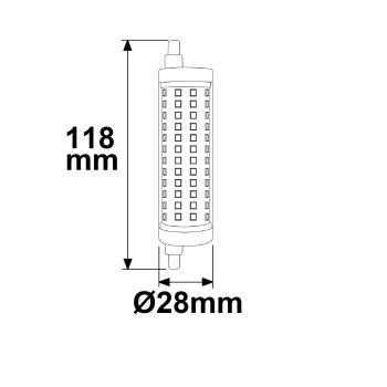 Preview: R7s LED Stab, 14W, L: 118mm, neutralweiß, dimmbar