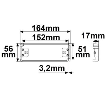 Preview: LED Trafo 48V/DC, 0-100W, SELV, ultraflach