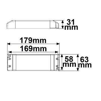 Preview: LED Trafo 48V/DC, 0-150W, SELV, flach