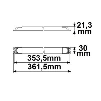 Preview: LED CCT PWM-Trafo 24V/DC, 0-60W, 2 Kanal, ultraslim, Push/DALI-2 DT8 dimmbar, SELV