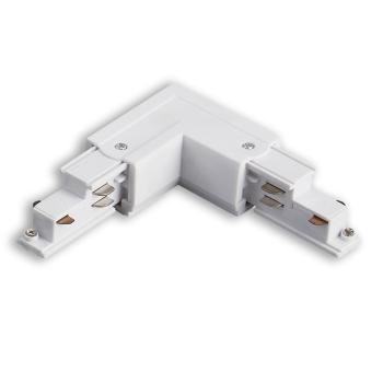 3-Phasen DALI L-Verbinder für Aufbauschiene, N-Leiter außen, weiß