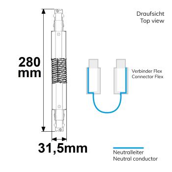 Preview: 3-Phasen DALI Flex-Verbinder, schwarz