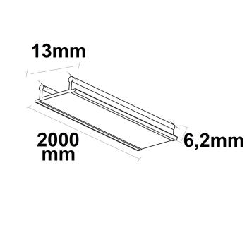 Preview: Blindabdeckung für 3-Phasenschiene, weiß, 200cm