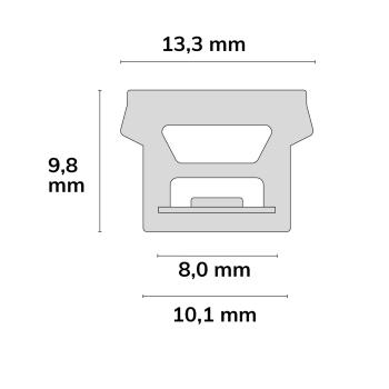 Preview: LED NEON919/950 CCT Flexband B13H10 für Fliesenprofile, 24V DC, 6W|6W, IP67, 300cm, 240 LED/m