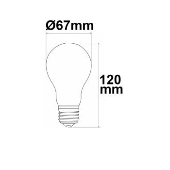 E27 LED Birne A67, 12W, klar, 160 lm/W, warmweiß, dimmbar