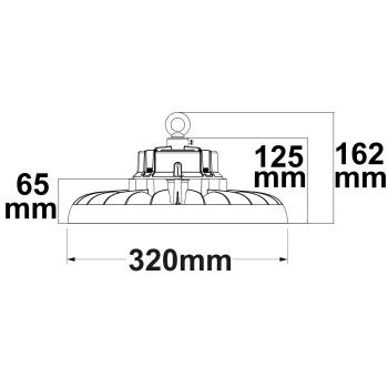 Preview: LED Hallenleuchte FL2 200W, 120°, IK10, IP65, DALI dimmbar, kaltweiß