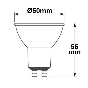 Preview: GU10 LED Strahler 5W, 45°, prismatisch, kaltweiß, dimmbar, CRI90