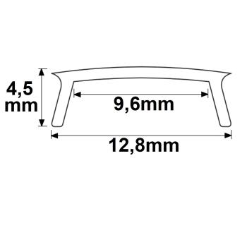 Preview: Abdeckung COVER52 schwarz/matt 600cm für Profil SURF11/CORNER11