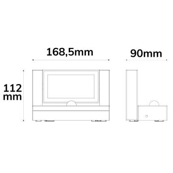 Preview: LED Wandleuchte mit einstellbarem PIR Bewegungs-/Helligkeitssensor, 12W, IP65, schwenkbar, warmweiß