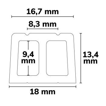 Preview: Betoneinlegeprofil für DIVE12 200cm