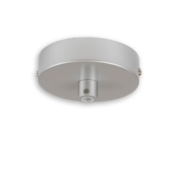 Deckenbaldachin rund, grau, für Kabel mit bis zu max. 9,8mm Manteldurchm.