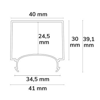 Preview: Abdeckung COVER63 opal+, U-Form für Profil LAMP30 V1+V2, 300cm