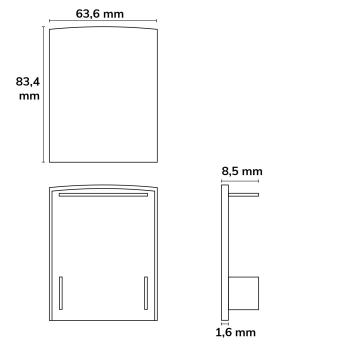 Preview: Endkappe EC115 weiß für LAMP40, 2 Stück, mit Lichtfalle