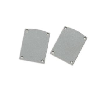 Endkappe EC116 Alu silber für LAMP30 V1+V2, Halbrund, 2 STK, inkl. Schrauben