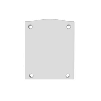Endkappe EC116 Alu weiß für LAMP30 V1+V2, Halbrund, 2 STK, inkl. Schrauben