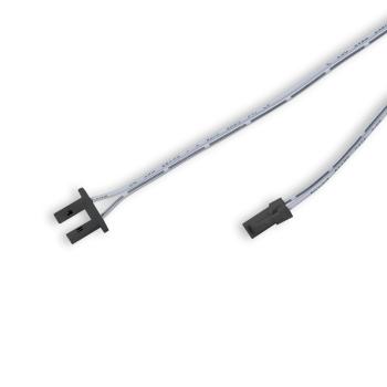 Endkappe schwarz für Surf12 Flat mit Einspeiser für FC-Flexband, 50cm Kabel+MiniAmp-Stecker, max. 3A