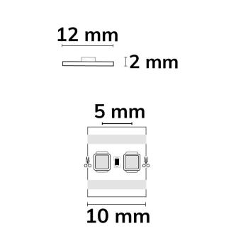 Preview: LED FC930 Flexband, 24V DC, 10W, IP20, 3000K, CRI90, 140lm/W, 5m Rolle, 200LED/m