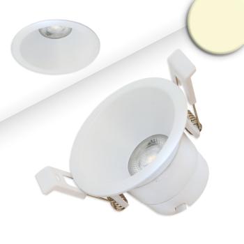 LED Einbaustrahler BACK60, weiß matt, rund, 5W, CRI90, 3000K, rückversetzt, UGR<12, dimmbar
