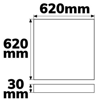 Preview: LED Panel Backlight Line 625 UGR<19 8H/8H, CRI 90, 36W, 6500K, kaltweiß